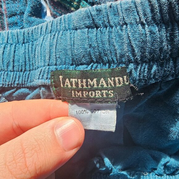 READ Kathmandu Imports Jogger Pants Small Patchwork Boho Nepal Cotton - Picture 5 of 8